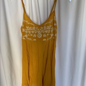 Mustard yellow mini dress